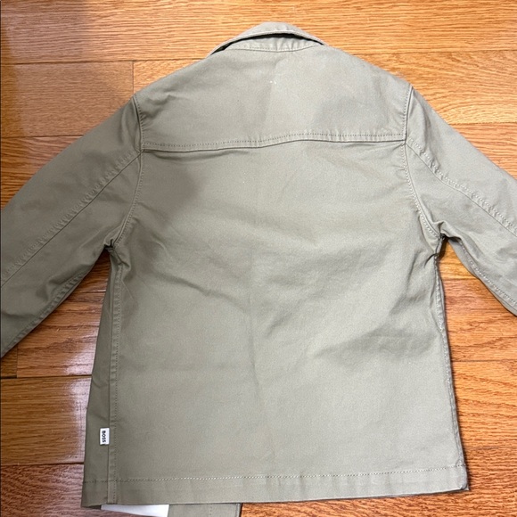 BOSS Kids Khaki Green Cotton Twill Shirt  Jacket - Picture 5 of 5